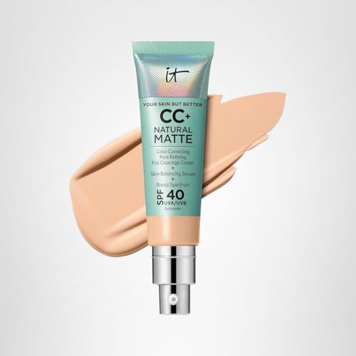 IT Cosmetics CC+ Cream Natural Matte packaging visual emphasizing portability