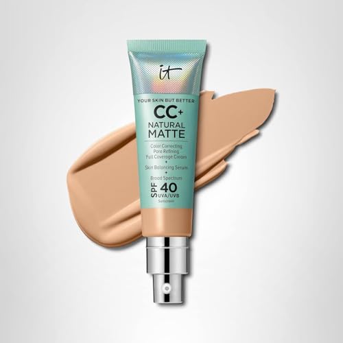 IT Cosmetics CC+ Natural Matte smooth finish on skin after application.