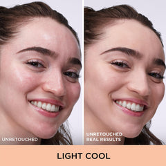 IT Cosmetics CC+ Cream Natural Matte swatch on skin demonstrating full coverage and color correction