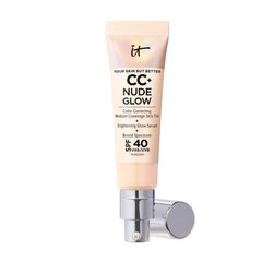 IT Cosmetics CC+ Nude Glow bottle with pump for easy everyday application.