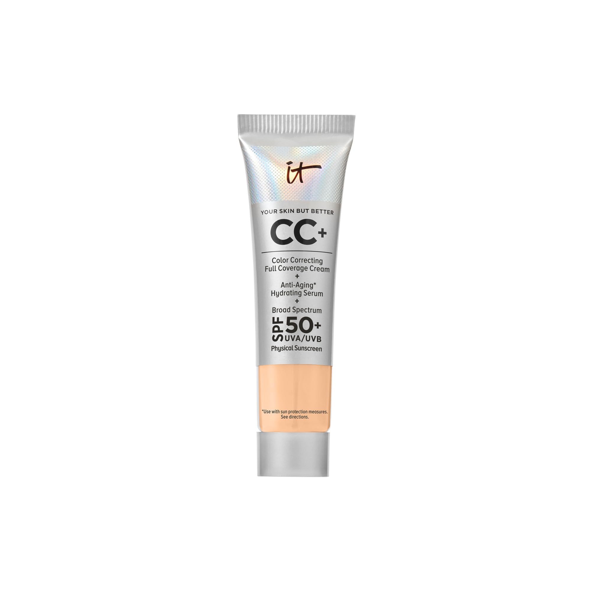 IT Cosmetics CC+ Travel bottle front for on-the-go flawless coverage