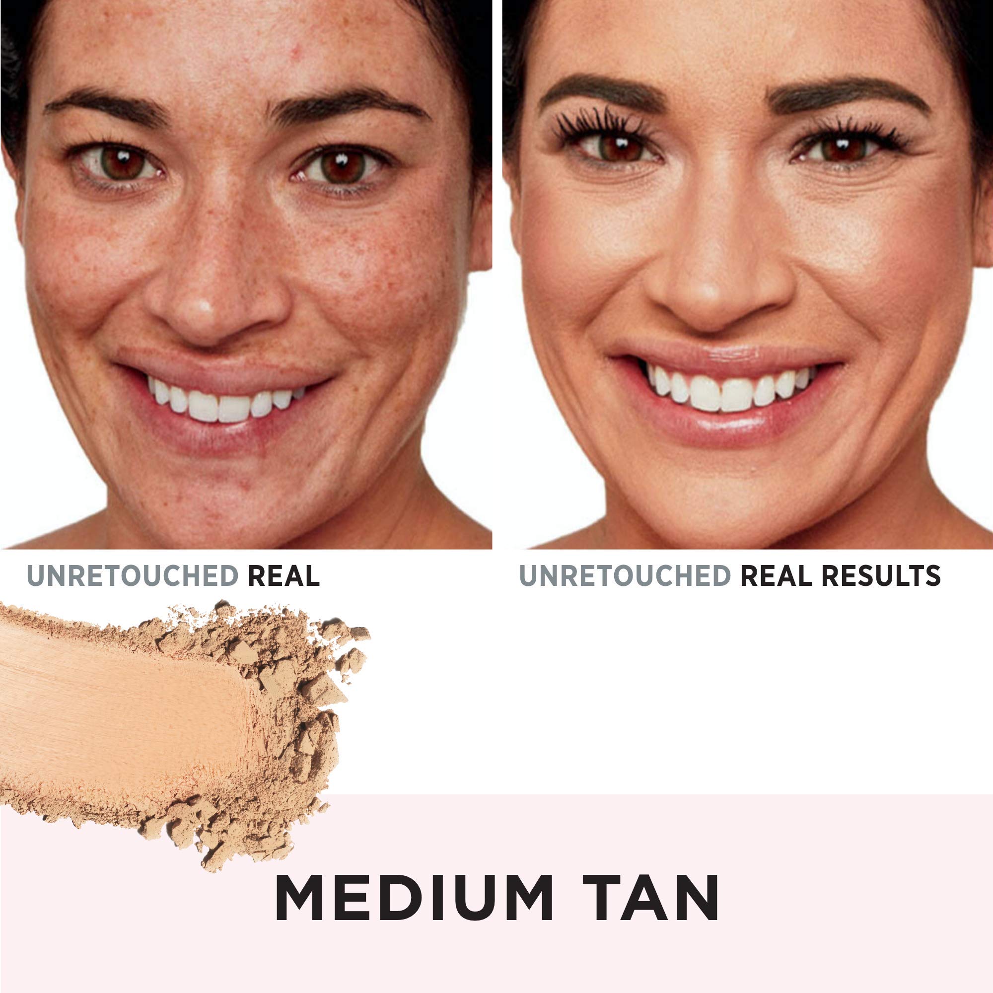 IT Cosmetics CC+ Airbrush Powder finish closeup highlighting smooth skin texture.