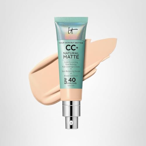 IT Cosmetics CC+ Cream Natural Matte compact travel-friendly packaging.