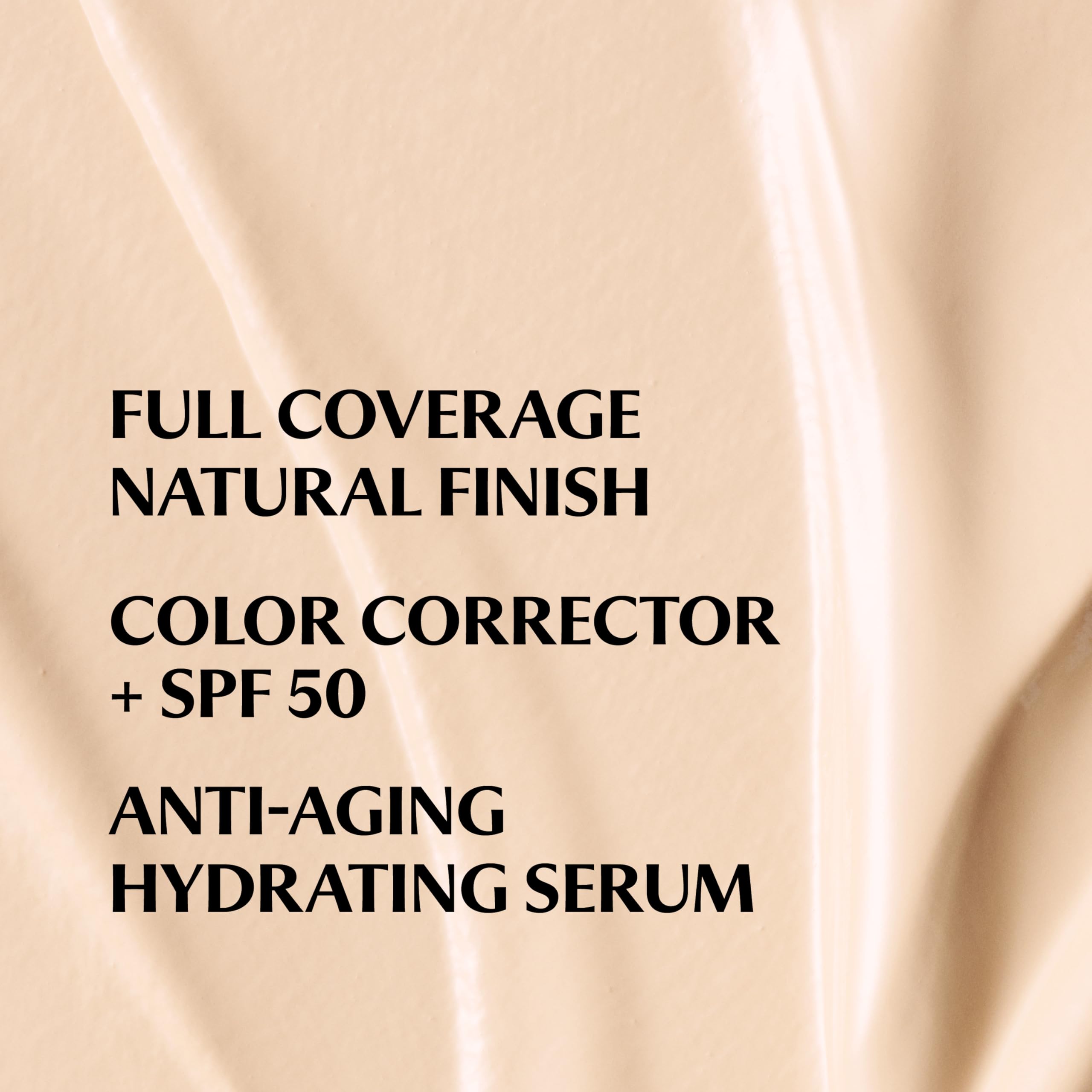IT Cosmetics CC+ Cream swatch in fair-beige shows natural finish