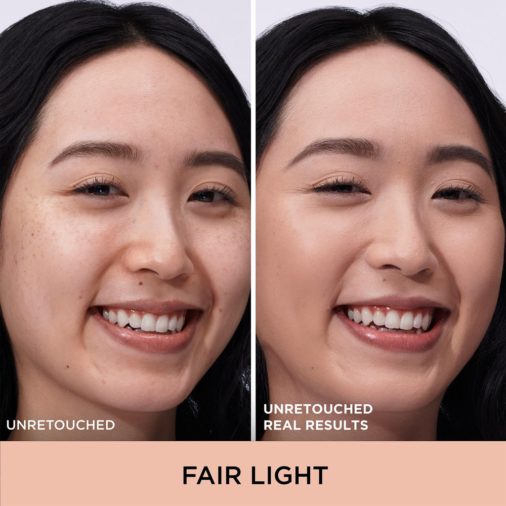 IT Cosmetics CC+ Natural Matte Fair Light application shows even skin tone