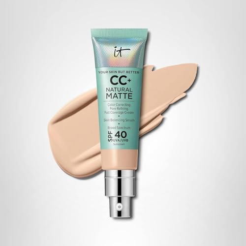 IT Cosmetics CC+ Natural Matte packaging close-up with convenient pump