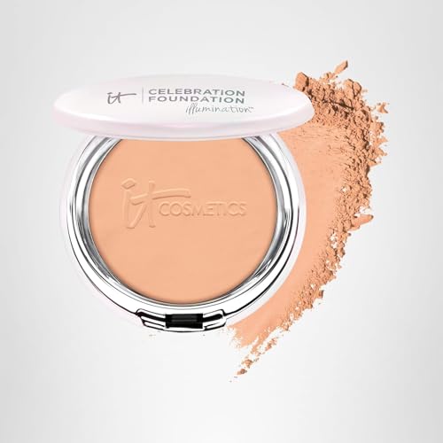 IT Cosmetics Celebration Foundation Illumination Tan W glow finish on skin for radiant look
