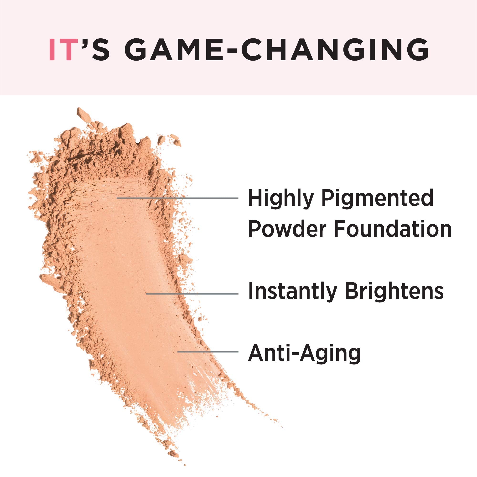 IT Cosmetics Celebration Foundation Illumination Tan W open compact reveals luminous texture