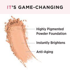 IT Cosmetics Celebration Foundation Illumination Tan W open compact reveals luminous texture