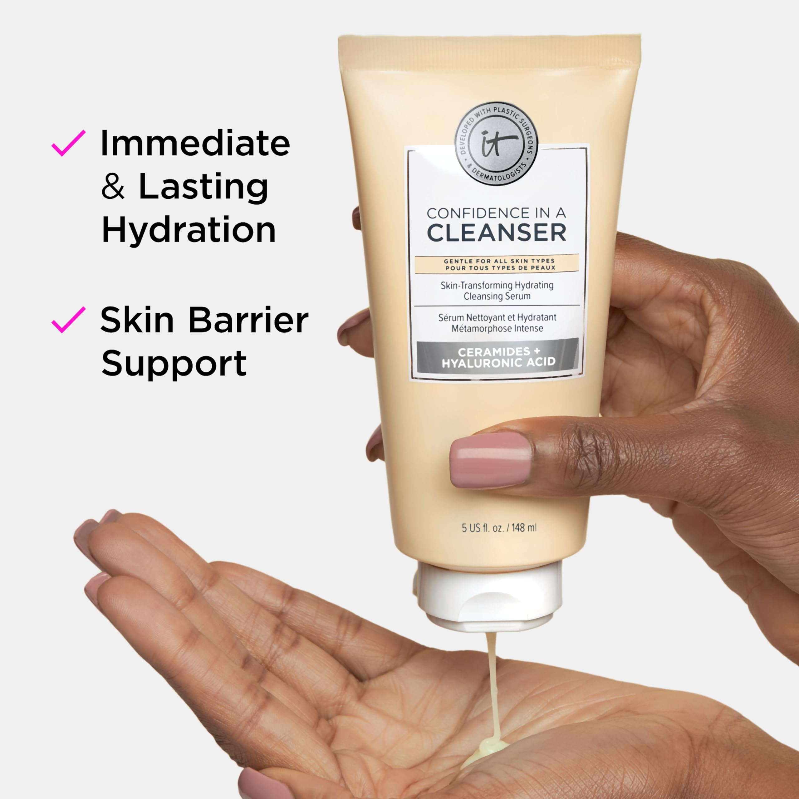 IT Cosmetics Confidence in a Cleanser removes pollution for refreshed skin