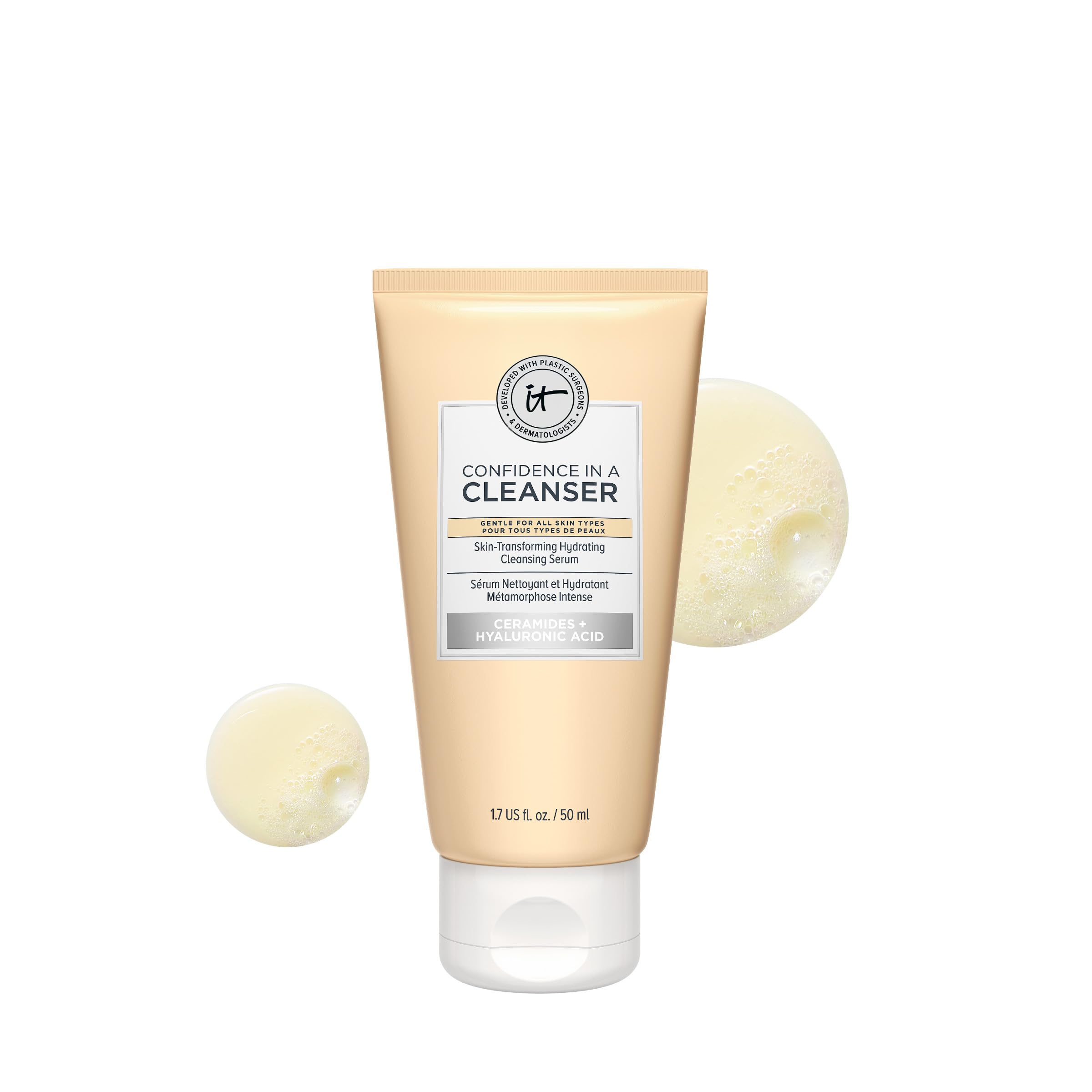 IT Cosmetics Confidence in a Cleanser travel bottle pour for gentle makeup removal