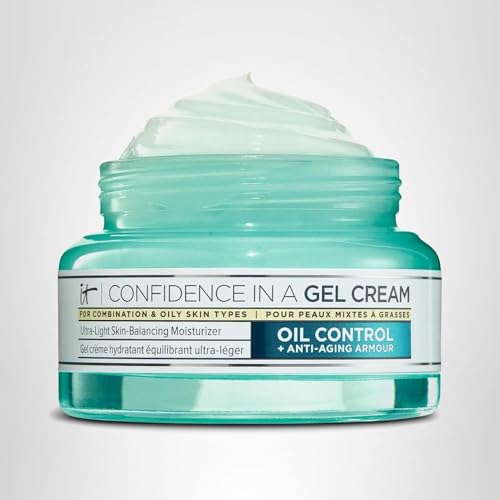 IT Cosmetics Confidence in a Gel Cream 2oz packaging shot emphasizes travel-friendly oil-free hydration.