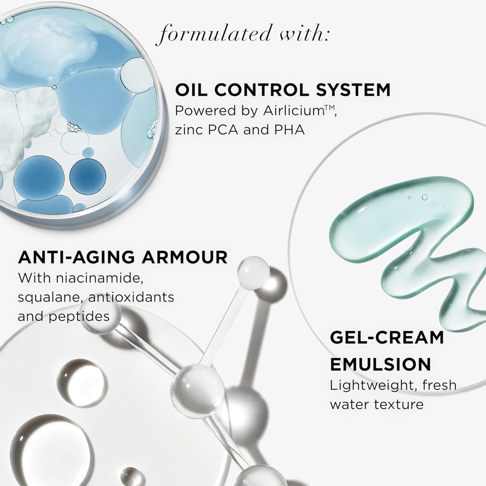 IT Cosmetics Confidence in a Gel Cream on skin highlights shine reduction and pore smoothing potential.