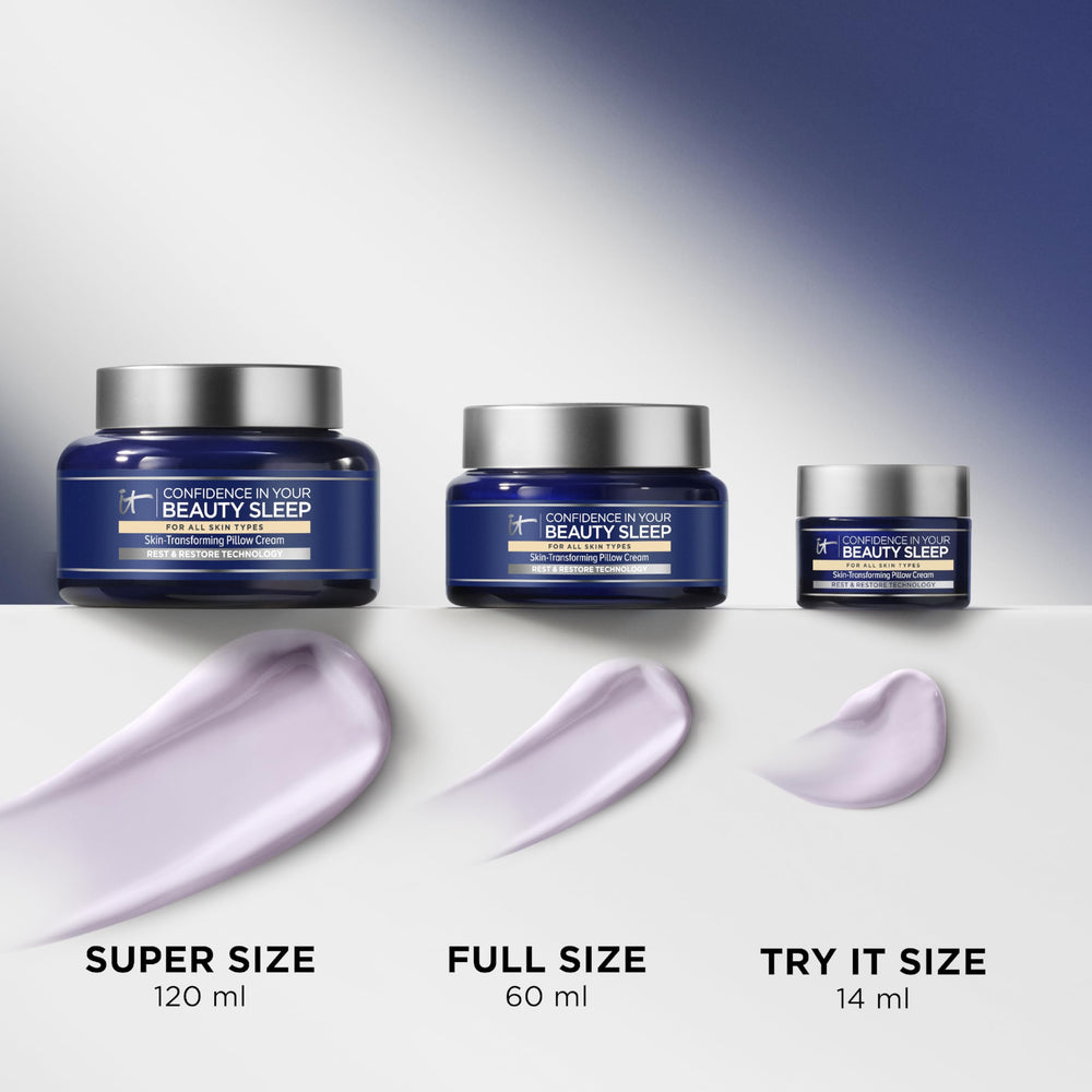 IT Cosmetics Confidence in Your Beauty Sleep application on face shows gentle night use