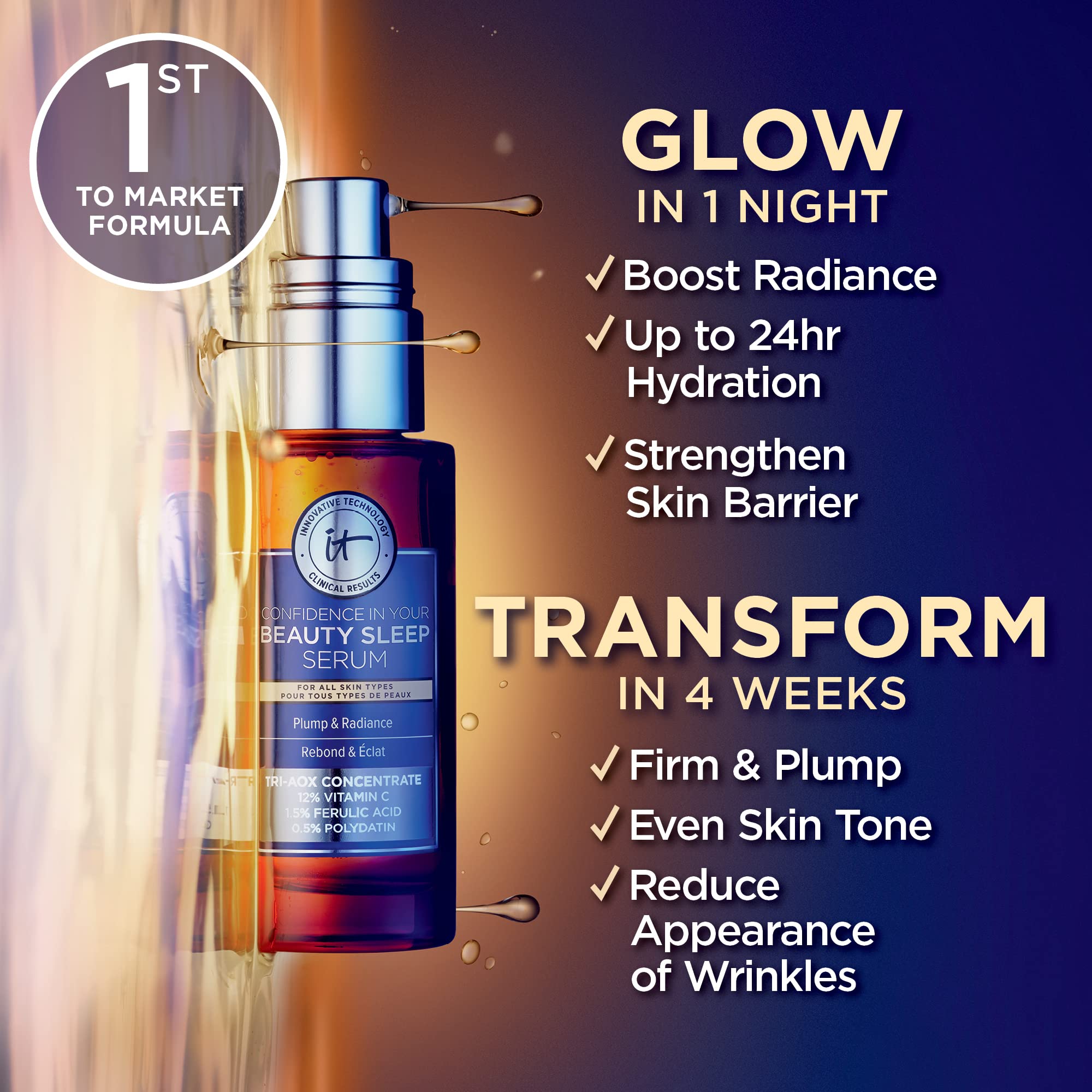 IT Cosmetics Confidence in Your Beauty Sleep texture-swatches highlight smooth, fragrance-free hydration