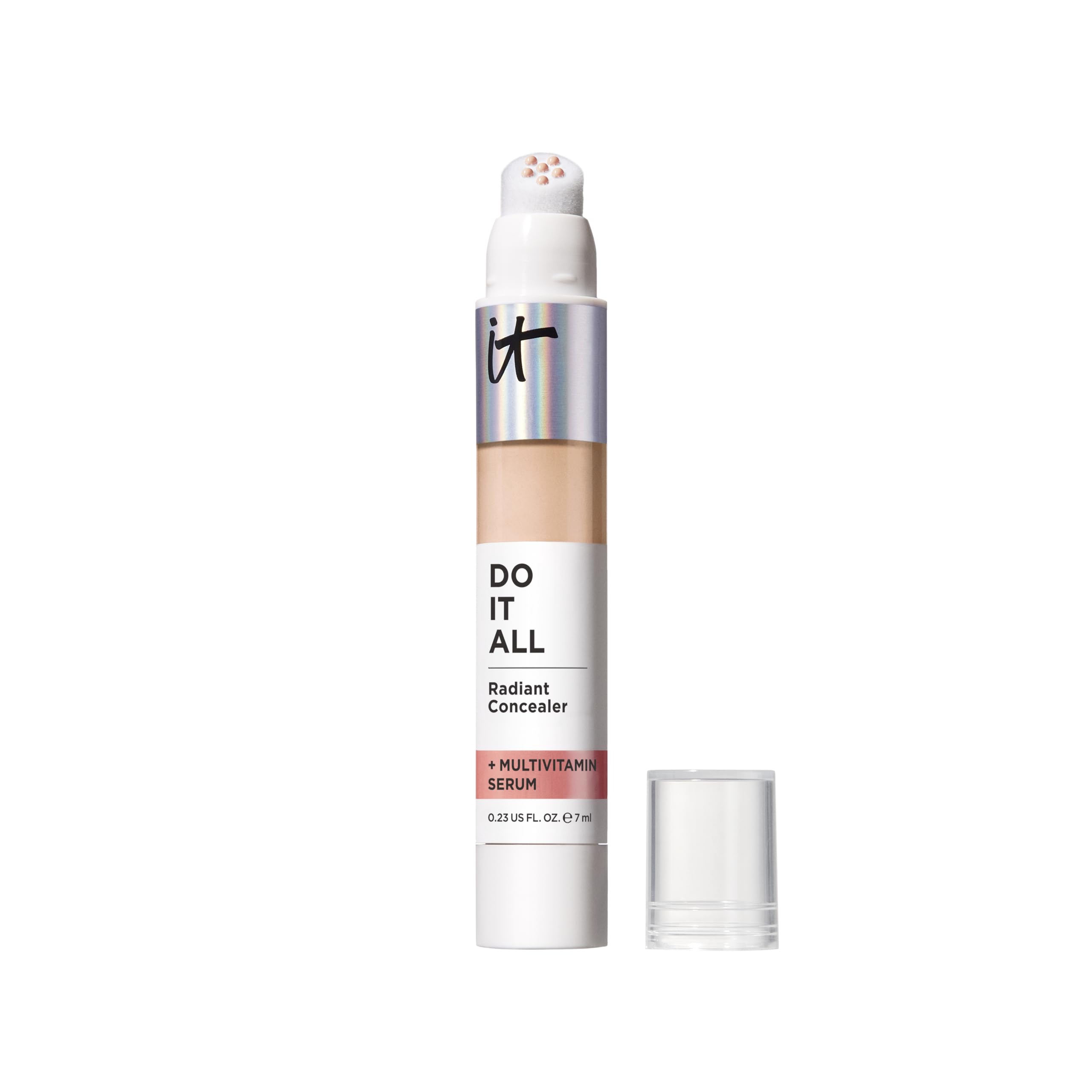 IT Cosmetics Do It All Radiant Concealer bottle demonstrates easy, long-wearing concealment with a radiant finish.