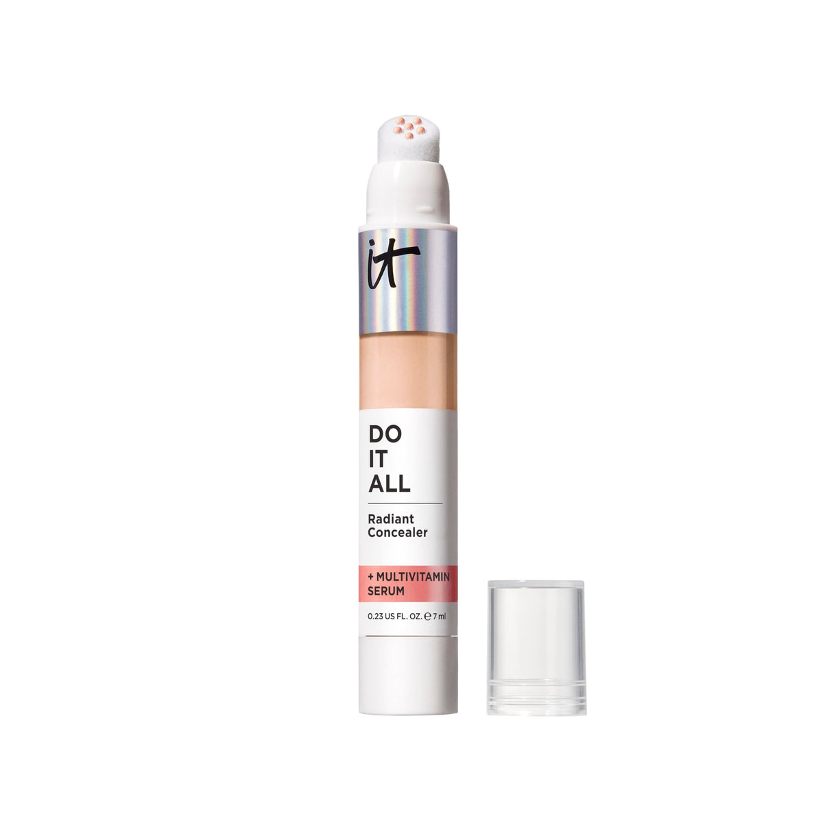 IT Cosmetics Do It All Radiant Concealer bottle demonstrates easy, long-wearing concealment with a radiant finish.
