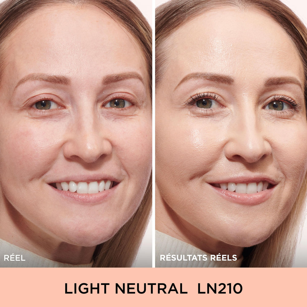 IT Cosmetics Do It All Radiant Concealer swatch in Light Neutral reveals natural brightness without creasing.
