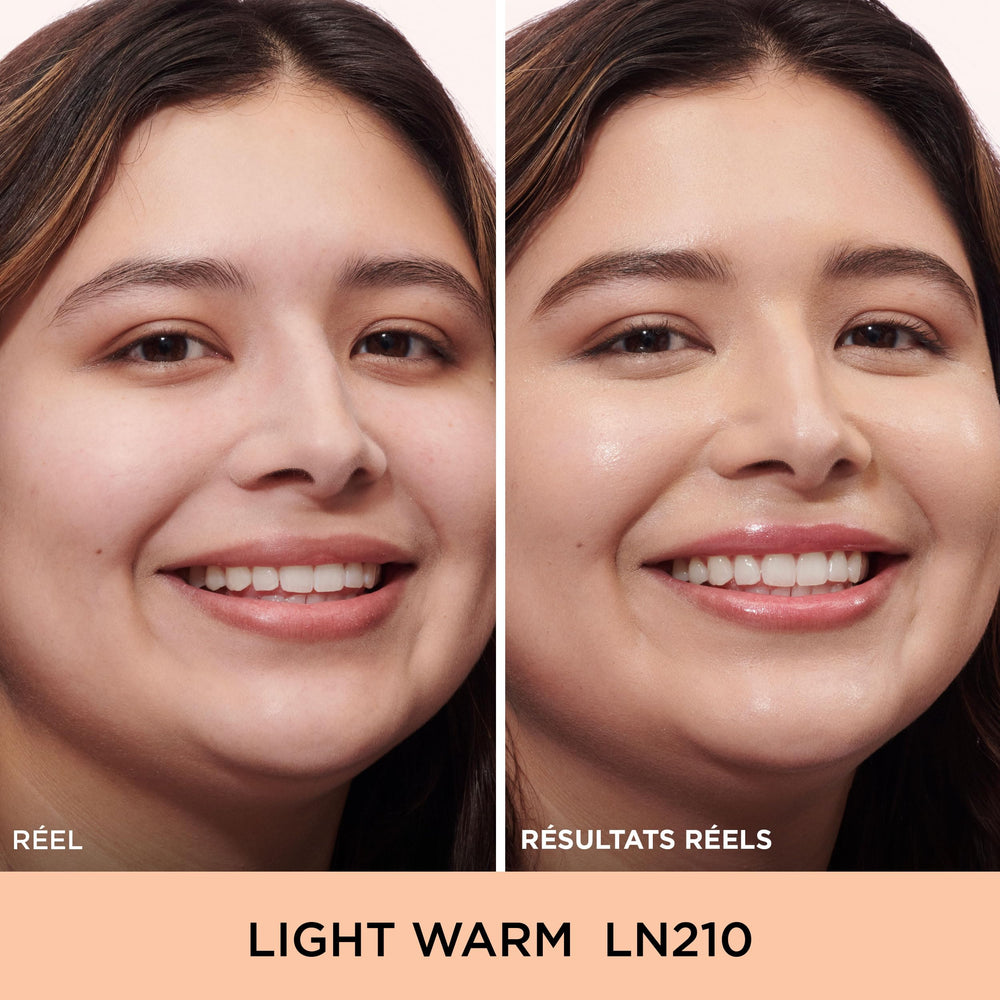 IT Cosmetics Do It All Radiant Concealer swatch in light warm demonstrates balanced coverage
