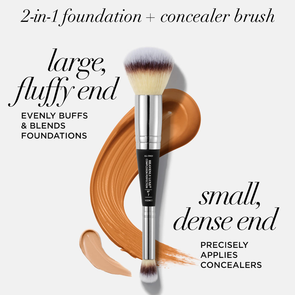 IT Cosmetics Heavenly Luxe Complexion Perfection Brush #7 small concealer end for precise under-eye coverage.
