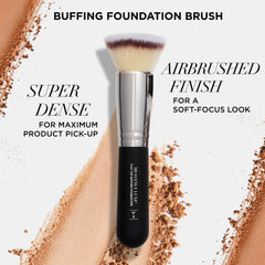 IT Cosmetics Heavenly Luxe Flat Top Buffing Foundation Brush #6 handle provides comfortable grip for quick full-face coverage