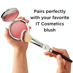IT Cosmetics Heavenly Luxe French Boutique Blush Brush #4 handle grip for effortless control.