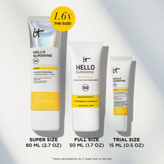 IT Cosmetics Hello Sunshine texture swirl shows hydrating serum texture under makeup prep.