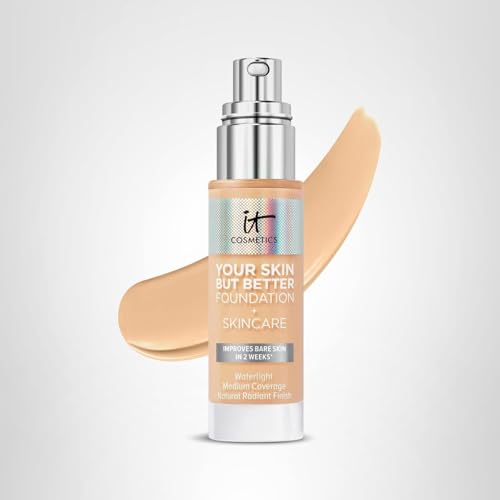 IT Cosmetics Light Warm Foundation natural radiant finish look shows minimized pores.