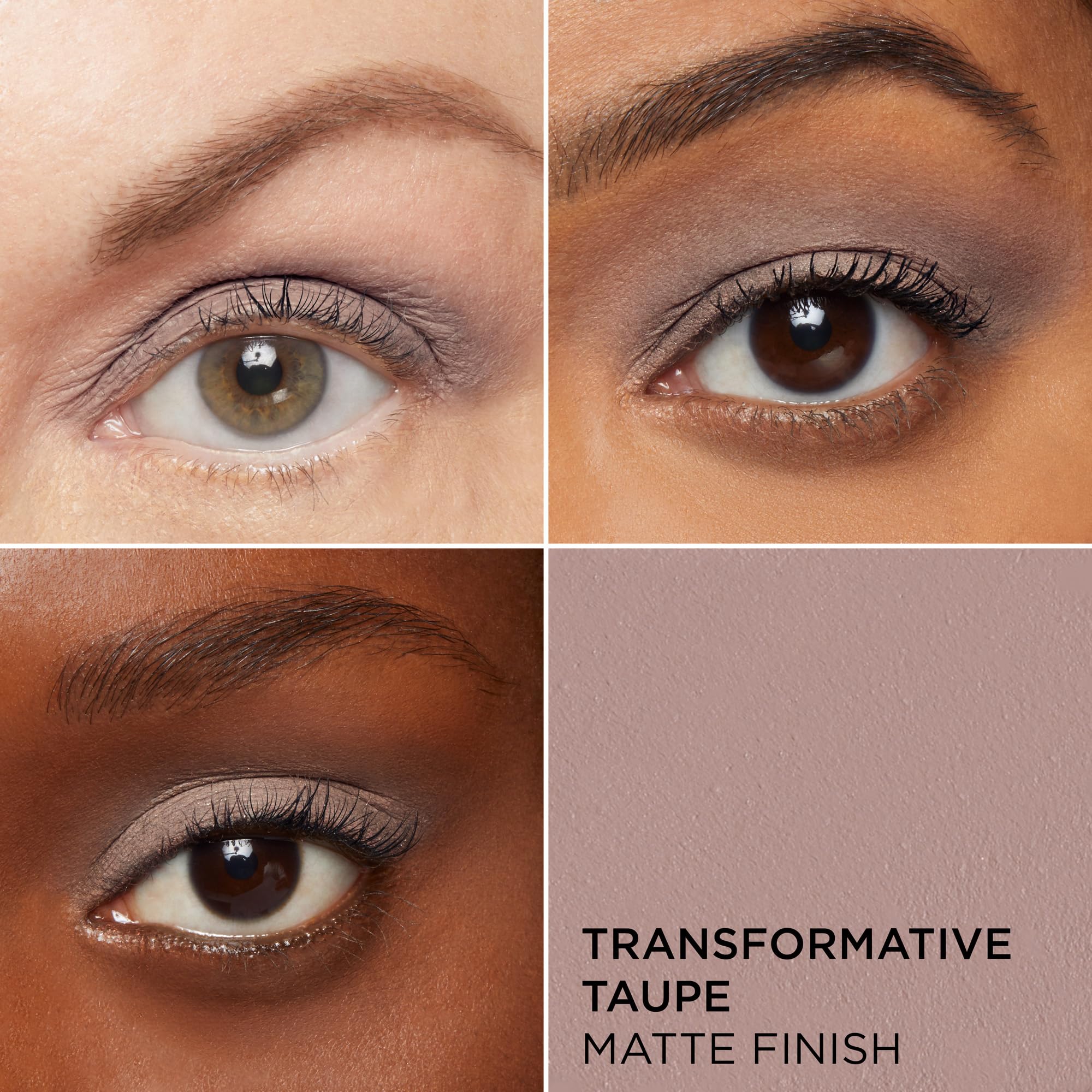 IT Cosmetics No-Tug Waterproof Taupe Cream Eyeshadow Stick twist application shows smooth blending.