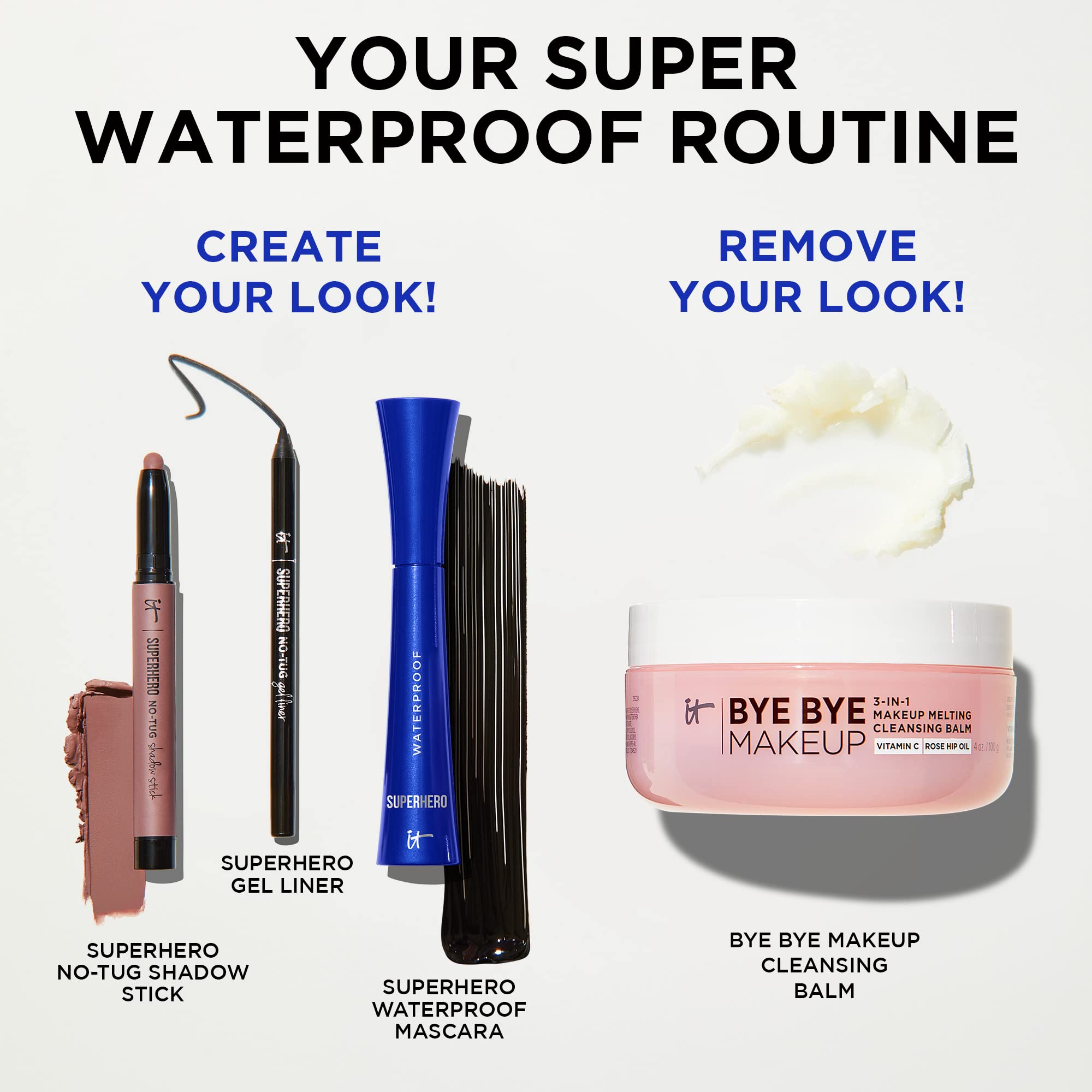 IT Cosmetics Superhero mascara tube open shows creamy buildable formula