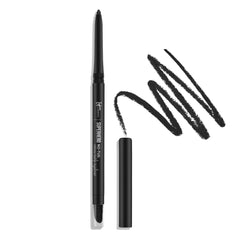 IT Cosmetics Superhero No-Tug Retractable Eyeliner black twist-up application for all-day wear