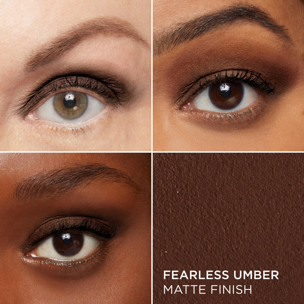 IT Cosmetics Superhero No-Tug Fearless Umber swiped on lid for easy blend