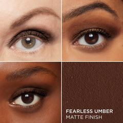 IT Cosmetics Superhero No-Tug Fearless Umber swiped on lid for easy blend