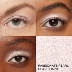 IT Cosmetics Superhero shadow stick Ivory Pearl swatches show creamy, buildable color for easy daily wear