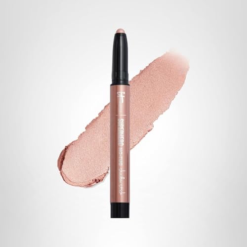 IT Cosmetics Shadow Stick pearl shimmer rose-gold on lid closeup.