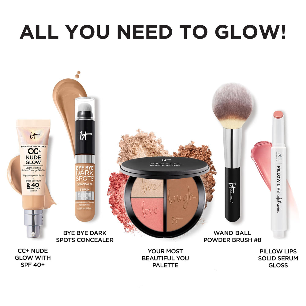 IT Cosmetics Your Most Beautiful You packaging with three shades for on-the-go looks