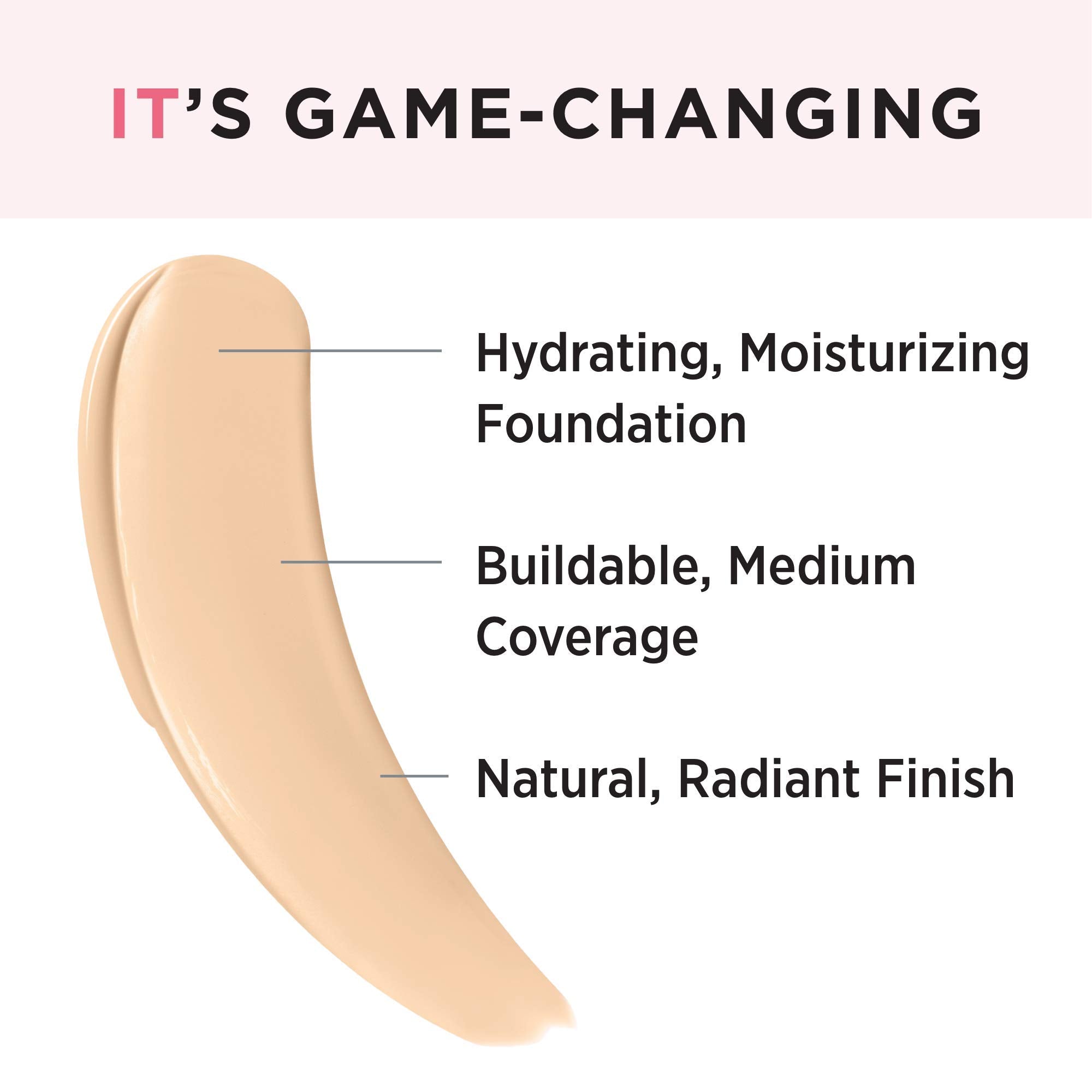 IT Cosmetics Your Skin But Better Foundation brush blending for smooth application