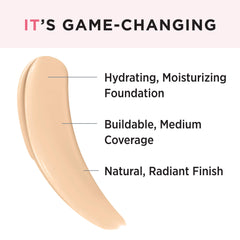 IT Cosmetics Your Skin But Better Foundation brush blending for smooth application