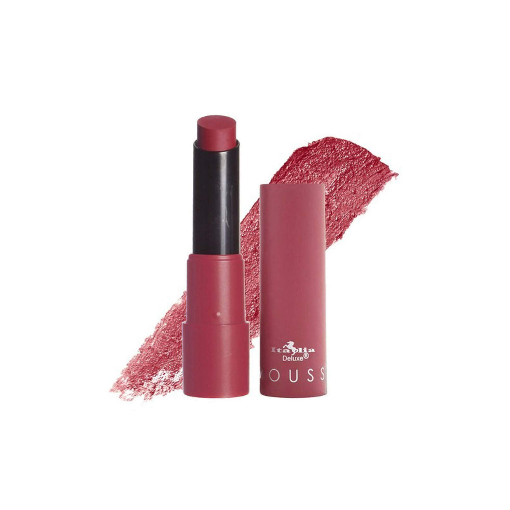 Italia Deluxe Top Five Mousse Matte Lipstick Set Mauvelous swatch provides versatile mauve color for day-to-night looks.