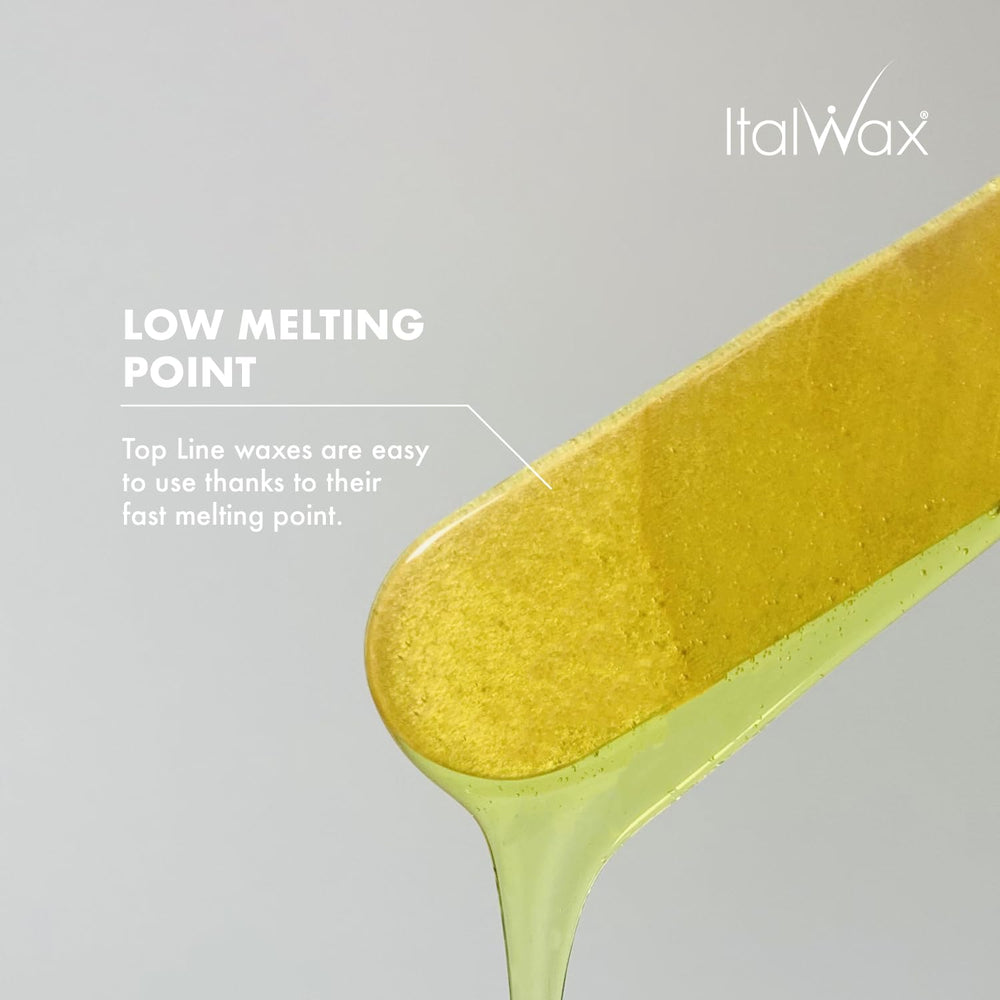 Italwax Top Line Argan Jelly Wax application image highlighting argan oil nourishment.