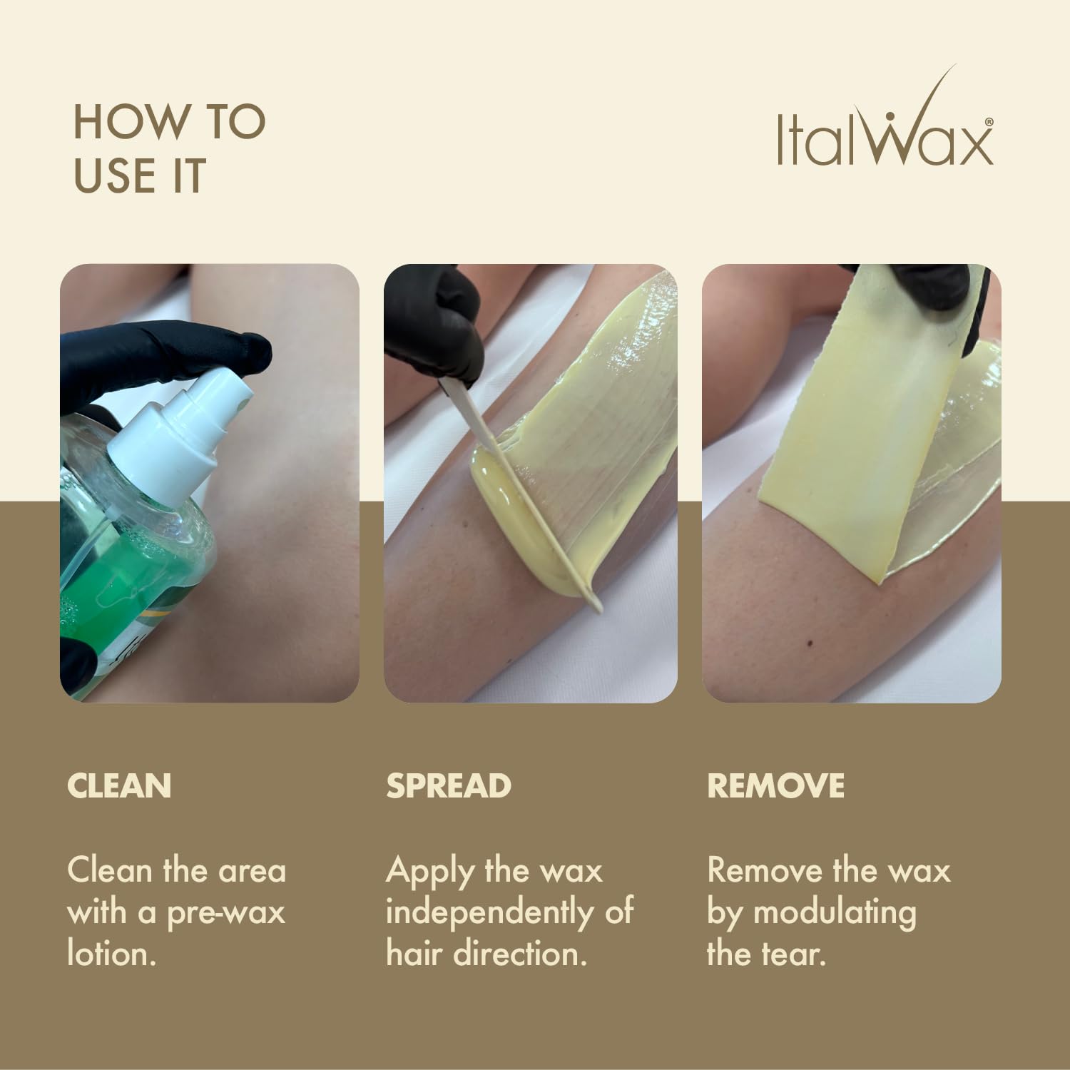 Italwax armpits waxing gentle formula suitable for underarms.