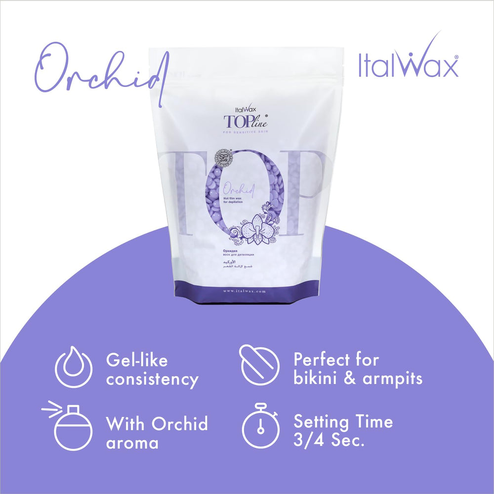 Italwax Orchid Jelly Wax underarms treatment highlights strong grip on coarse hairs.