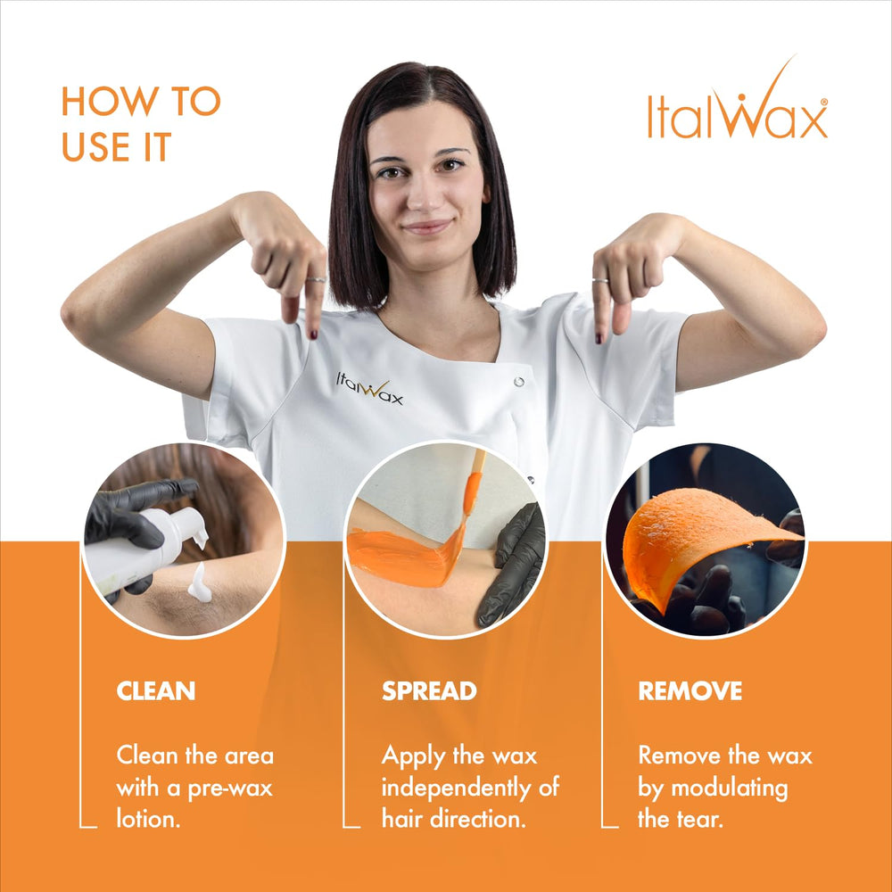 Italwax Top Line Coral hard wax beginner-friendly application supports even distribution