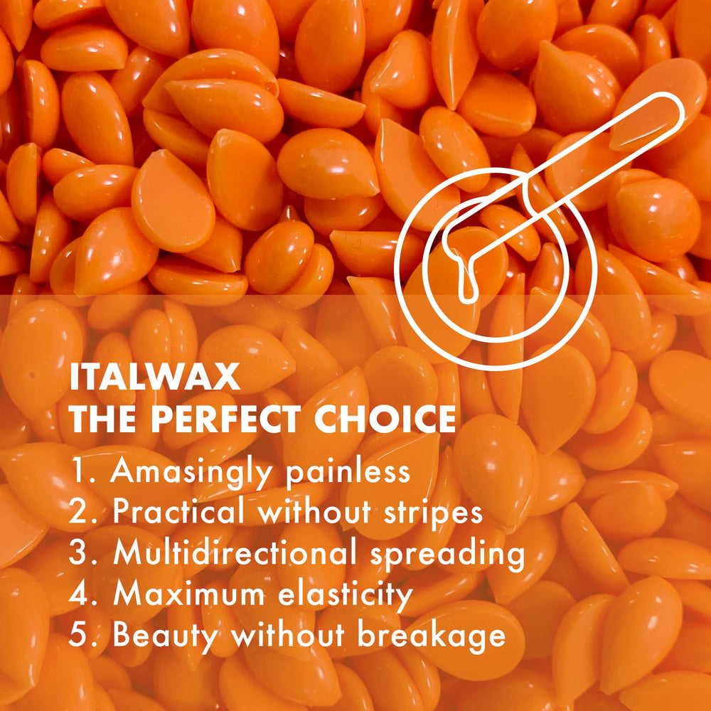 Italwax Top Line Coral hard wax coarse-hair-demo demonstrates control on thick hair