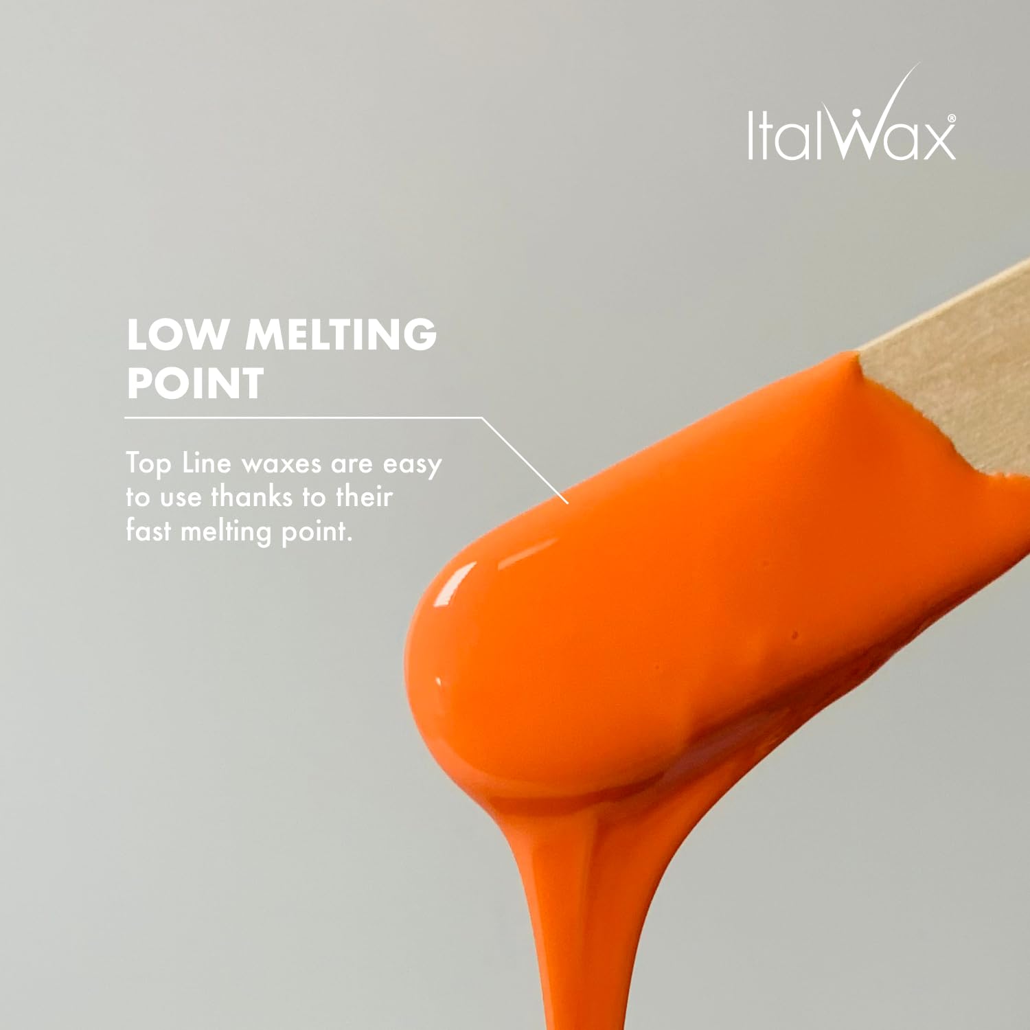 Italwax Top Line Coral wax texture closeup highlights strong grip for bikini-area waxing