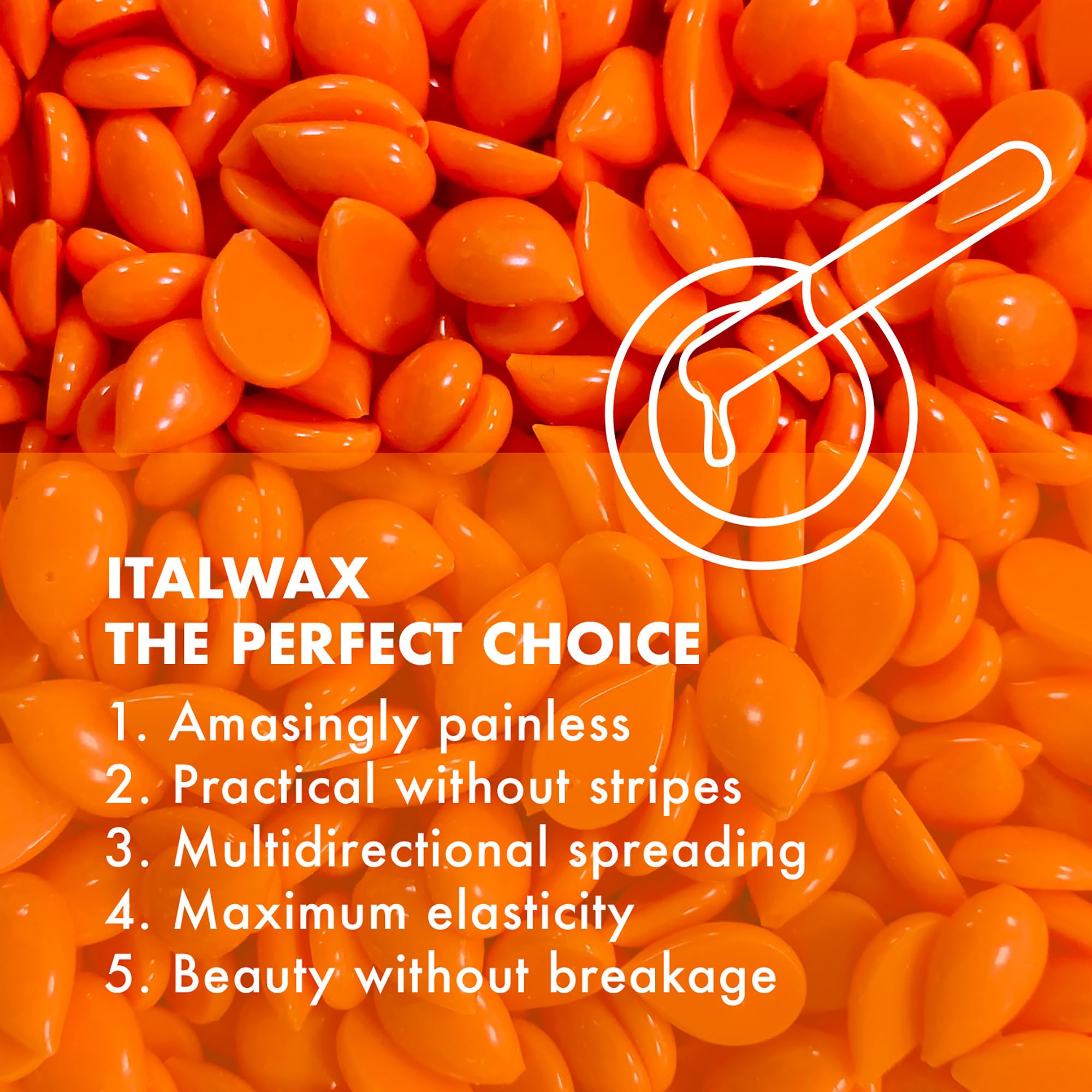 Italwax Top Line Coral wax used for bikini area waxing with smooth results