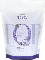 Italwax Orchid Jelly Wax transparent bottle shows clear gel for precise bikini waxing.