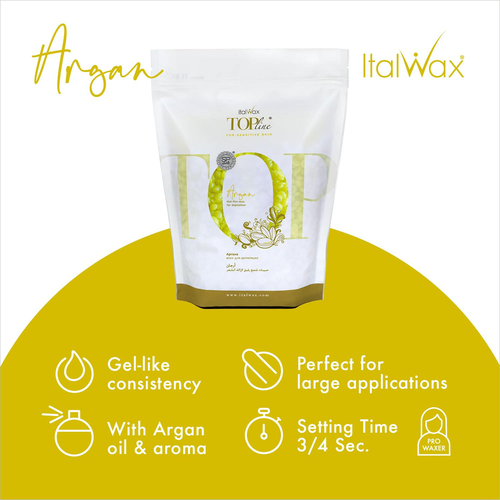Italwax jelly wax on skin surface demonstrates strong adhesion across hair types for clean removal.