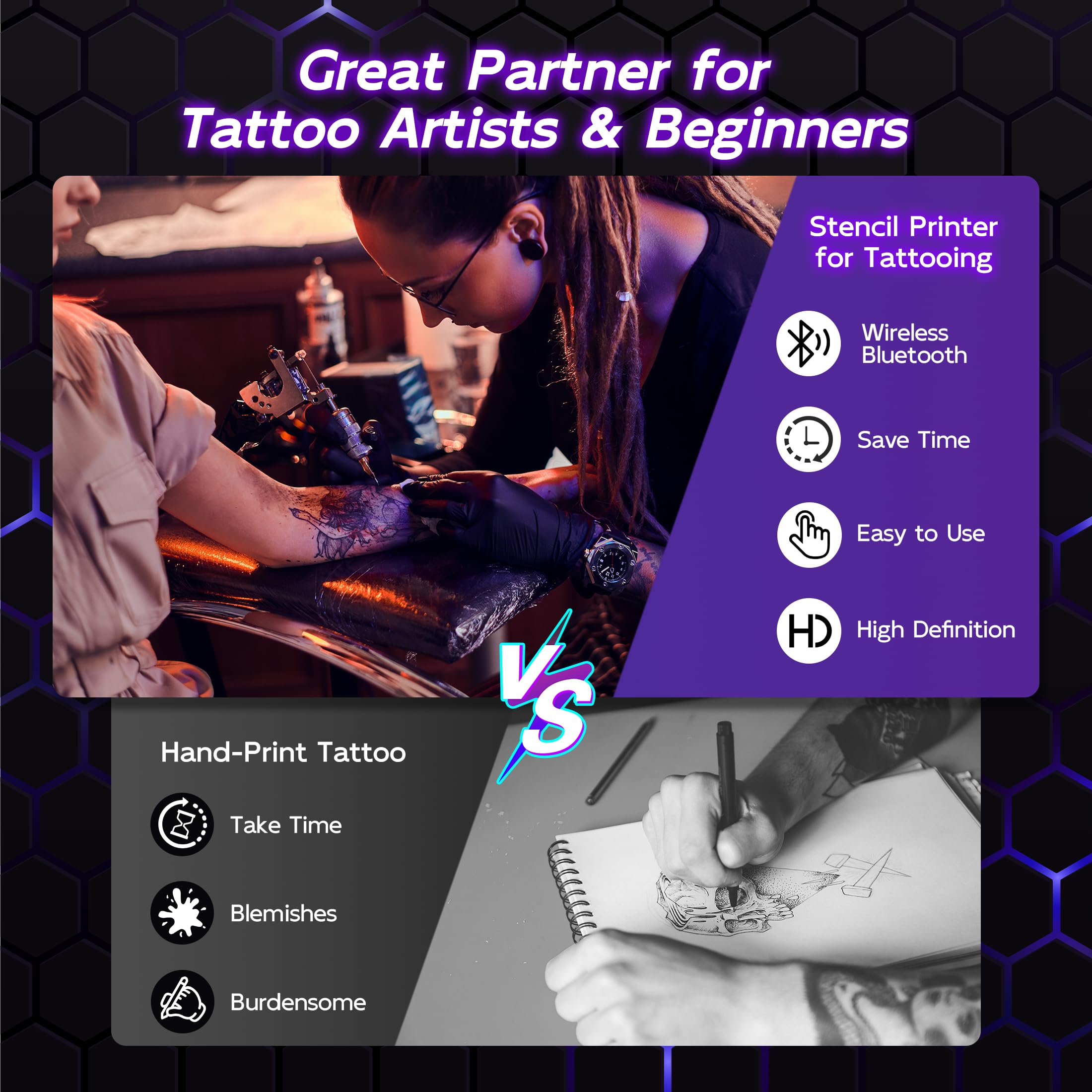 Itari Tattoo Stencil AI designs interface demonstrates diverse design options