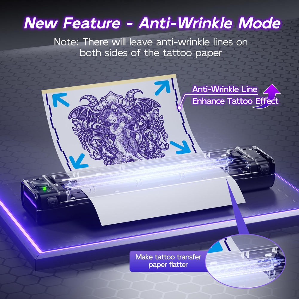 Itari Tattoo Stencil Printer wireless connection enables fast design transfer on the go